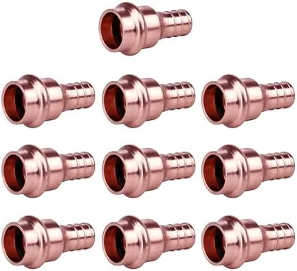 rogvoc 10 pack 12 inch copper press fittings crimp coupling pex adapter